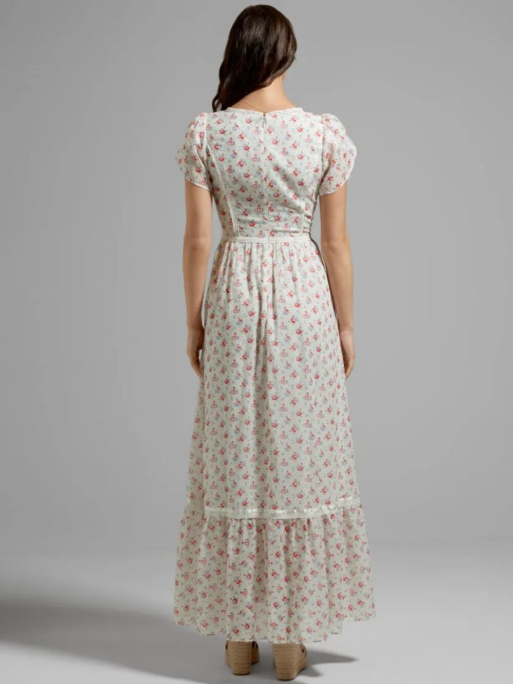 Gunne Sax ModCloth Pure Poetry Maxi Dress White Prairie Corset Size 12 Large NWT - Picture 7 of 8
